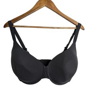 Skims Fits Everybody T-Shirt Demi Bra Onyx Black 38DDDD